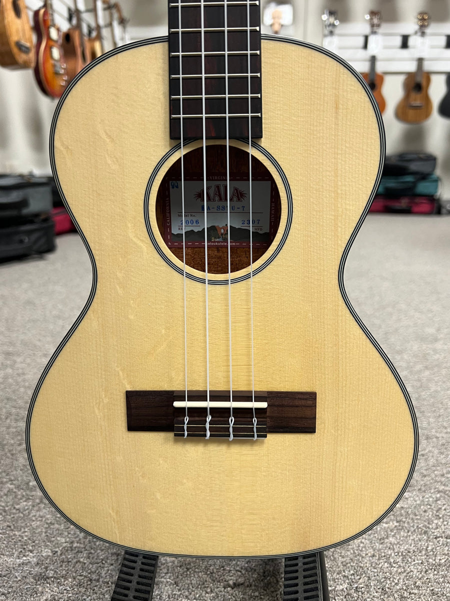 KALA KA SSTU T Travel Tenor Ukulele w Case Solid Spruce Mahogany