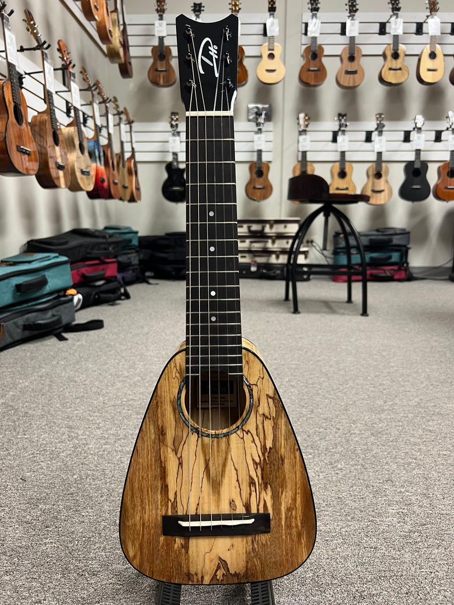 Romero Creations Solid Spalted Mango Tiny Tenor 6 String  Guitalele/Guitarlele w/Case #1 - RC-TT6-MG Ukulele