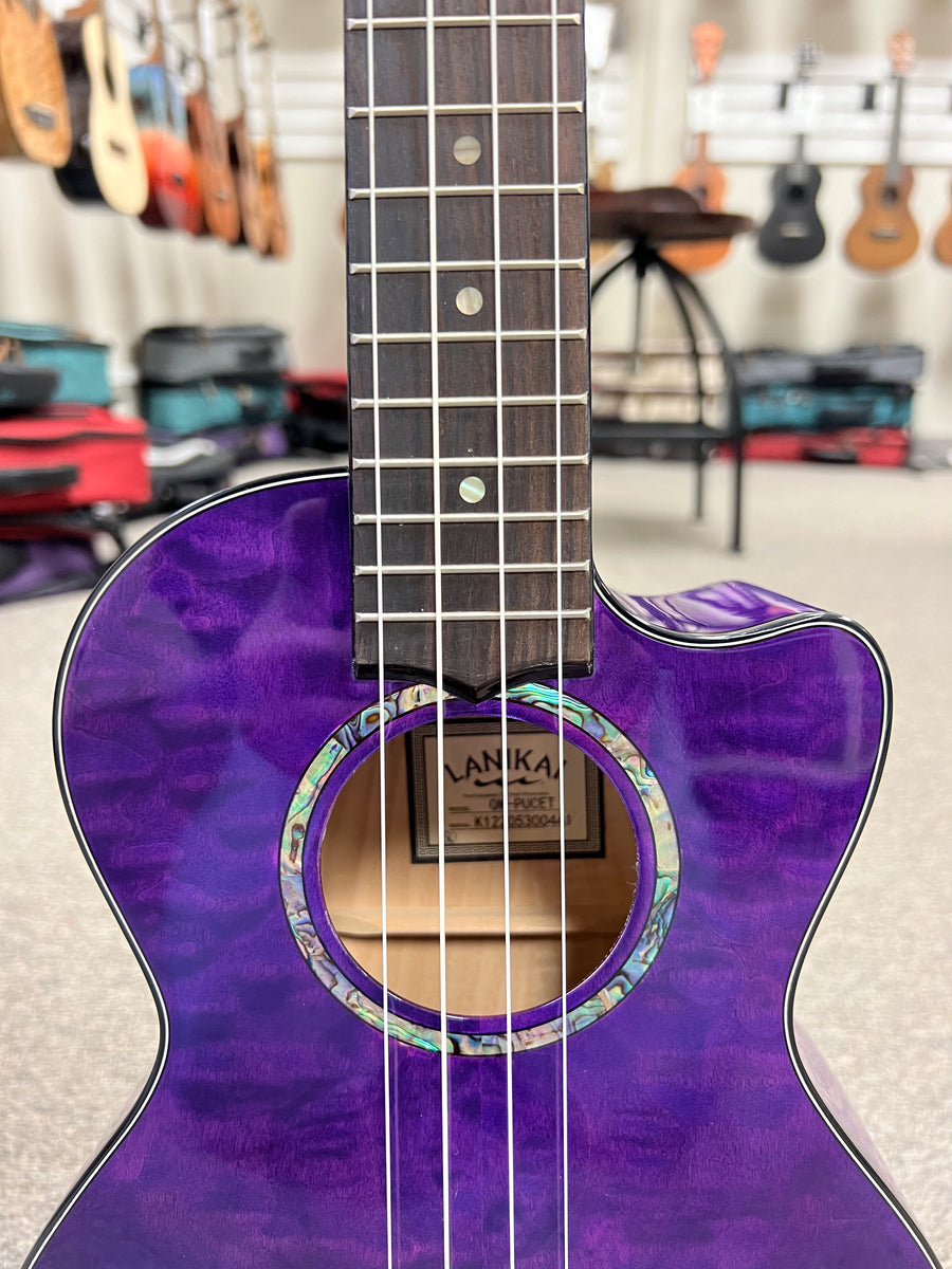 LANIKAI QM-PUCET Quilted Maple Electric Tenor Ukulele