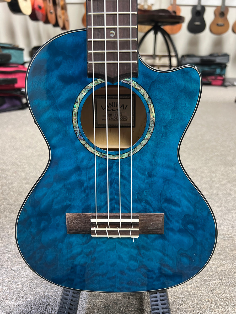 yukie LANIKAI QM-BLCET Quilted Maple Electric Tenor Ukulele w/Case