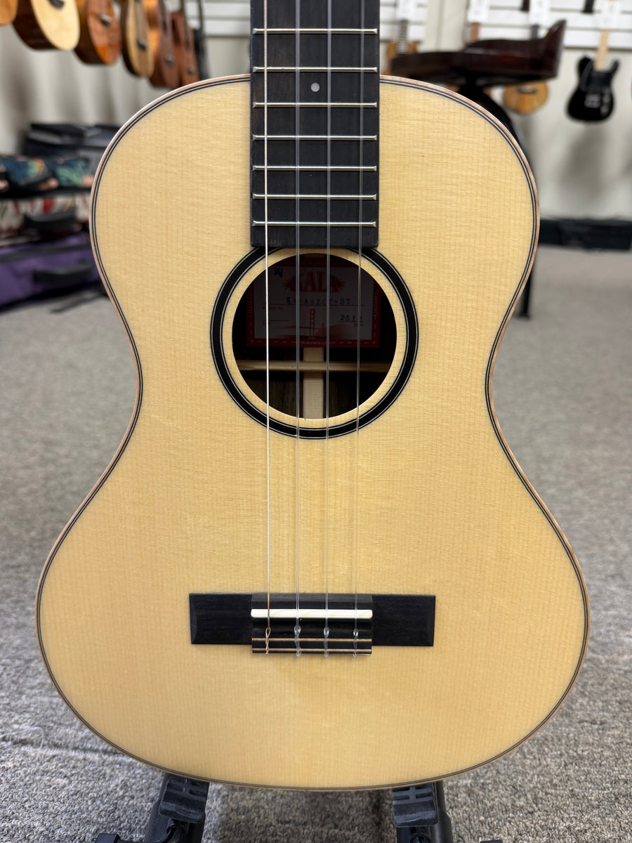 KALA KA-ASZCT-ST Solid Spruce/Ziricote Tenor XL Ukulele - Super Tenor