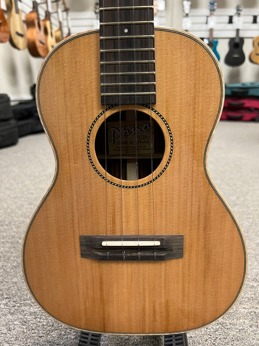 PONO RTSH-C Slot Head Tenor Ukulele - Solid Cedar/Solid Rosewood