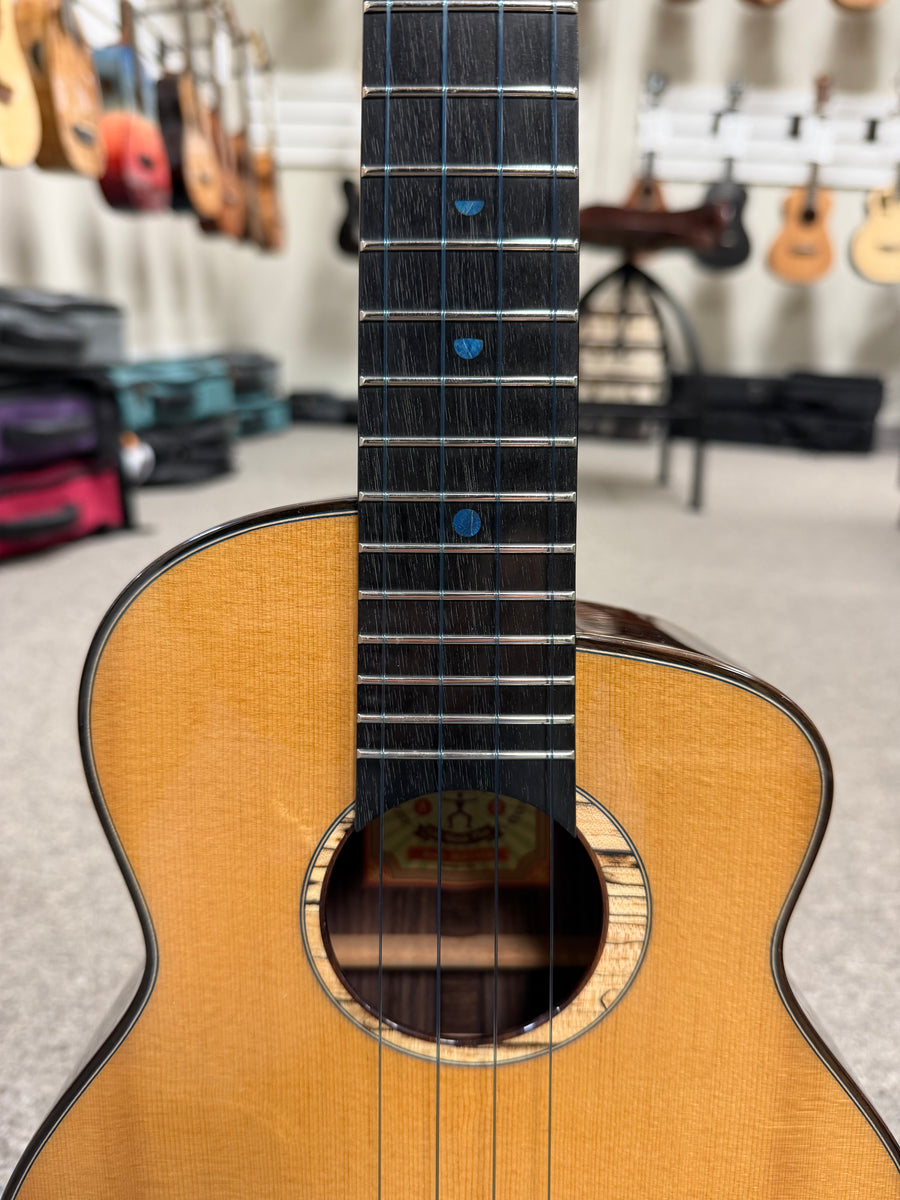aNueNue UT-330 Blue Moon Tenor Ukulele w/Case - Torrefied Spruce