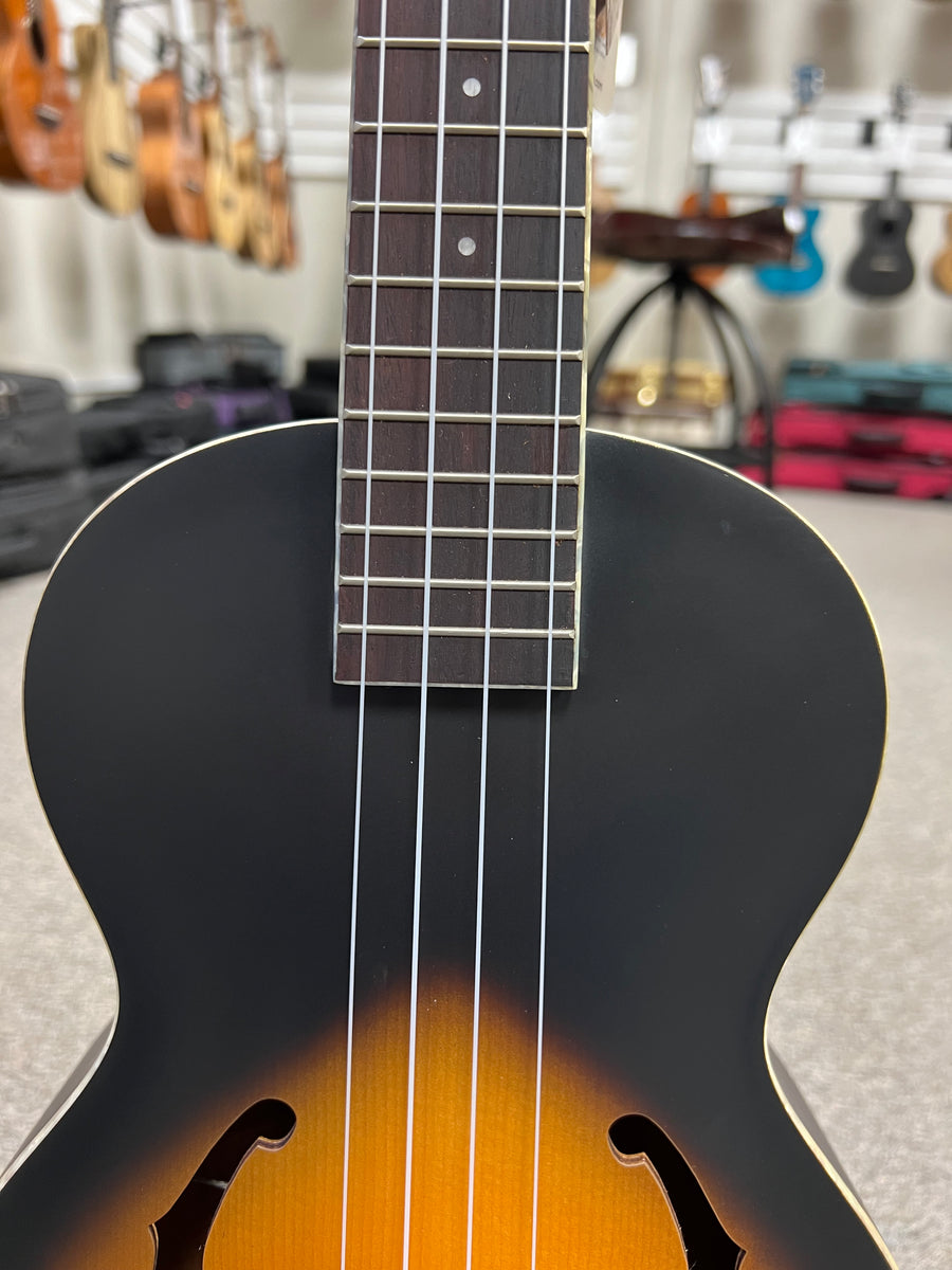 KALA KA-JTE-2TS Tobacco Sunburst Archtop Electric Tenor Ukulele