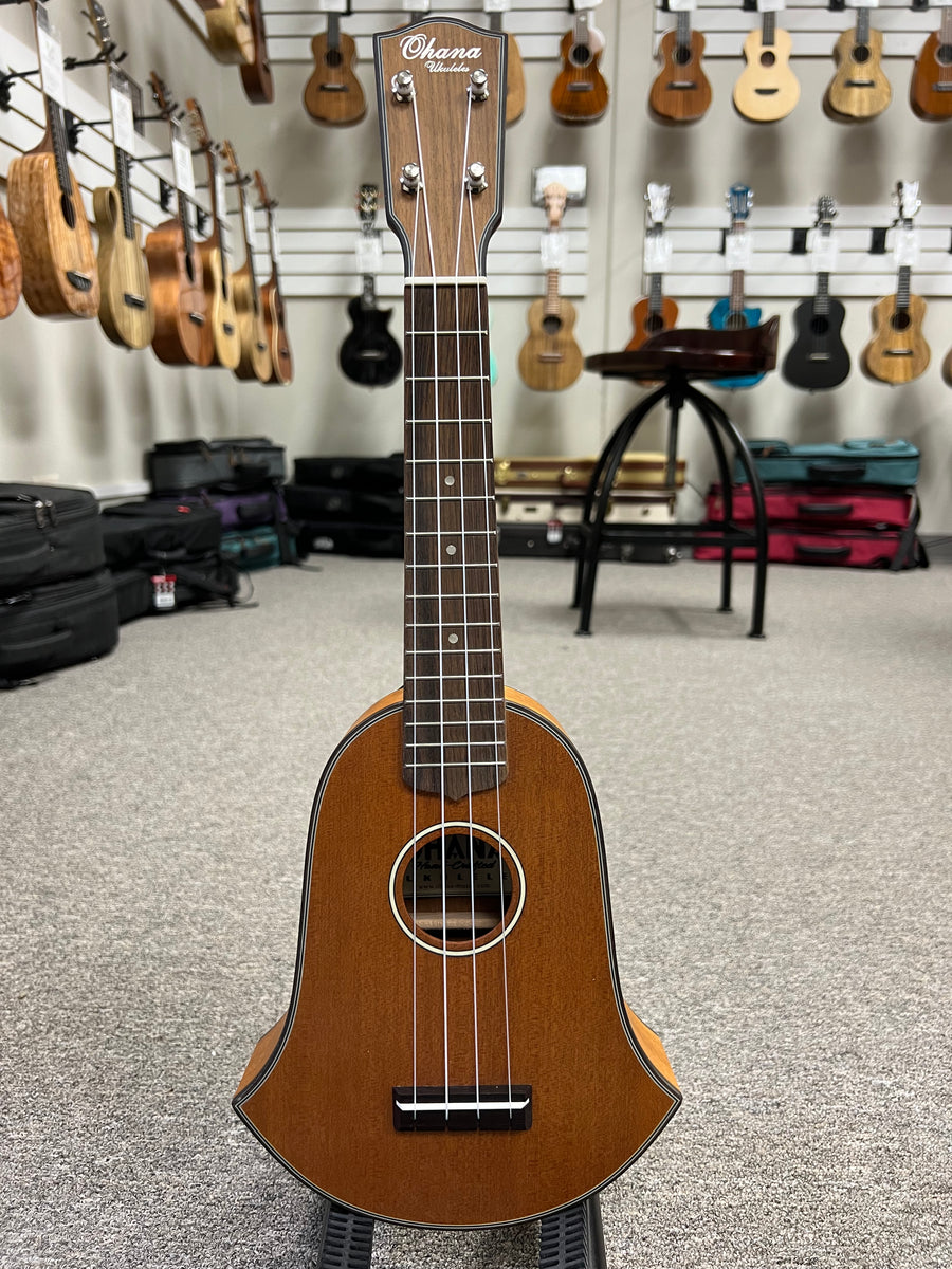 OHANA SKB-35 Solid Mahogany Soprano Ukulele - Bell Shape