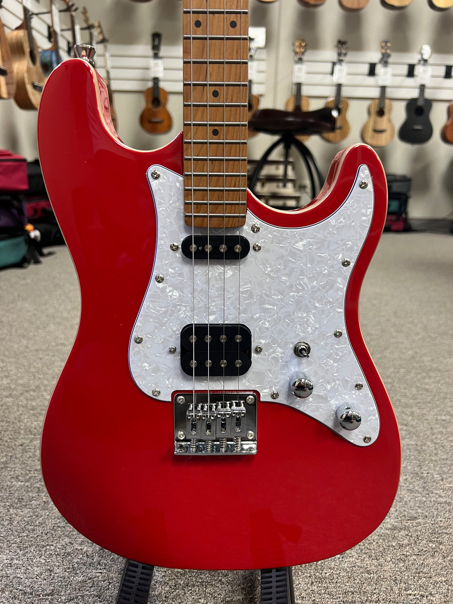 Flight Pathfinder Red Solid Body Electric Baritone Ukulele w/Case
