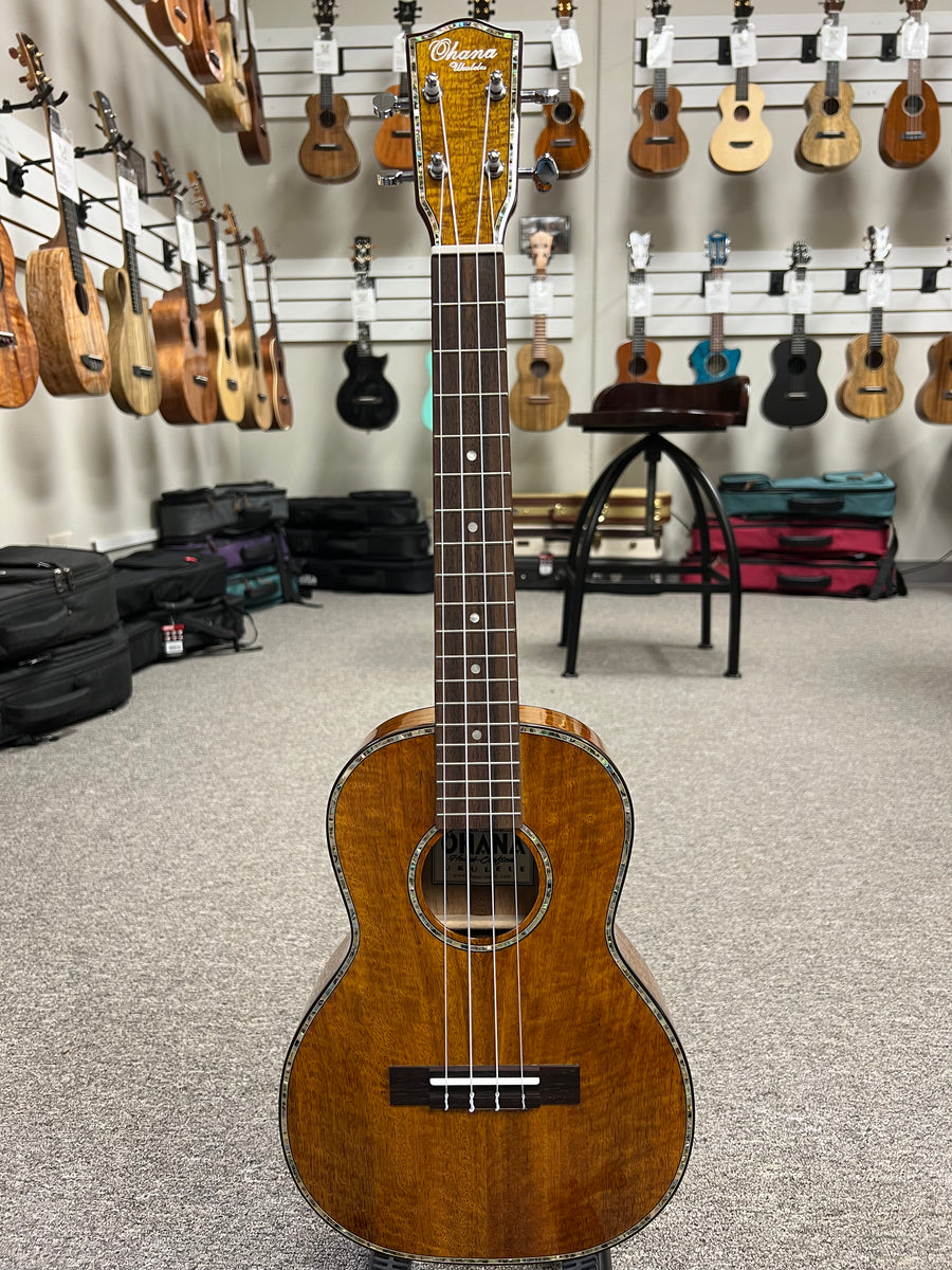 OHANA TK-220G Solid Mango Tenor Ukulele - Limited Edition - Aloha 