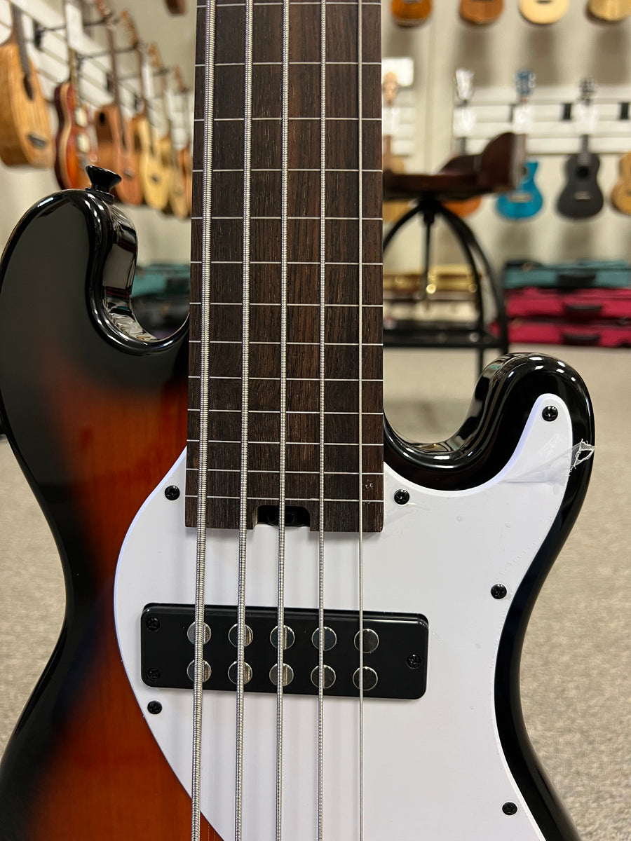 Kala Solid Body U-Bass, 5 cordes, livré avec housse - Tobacco Burst main image 1