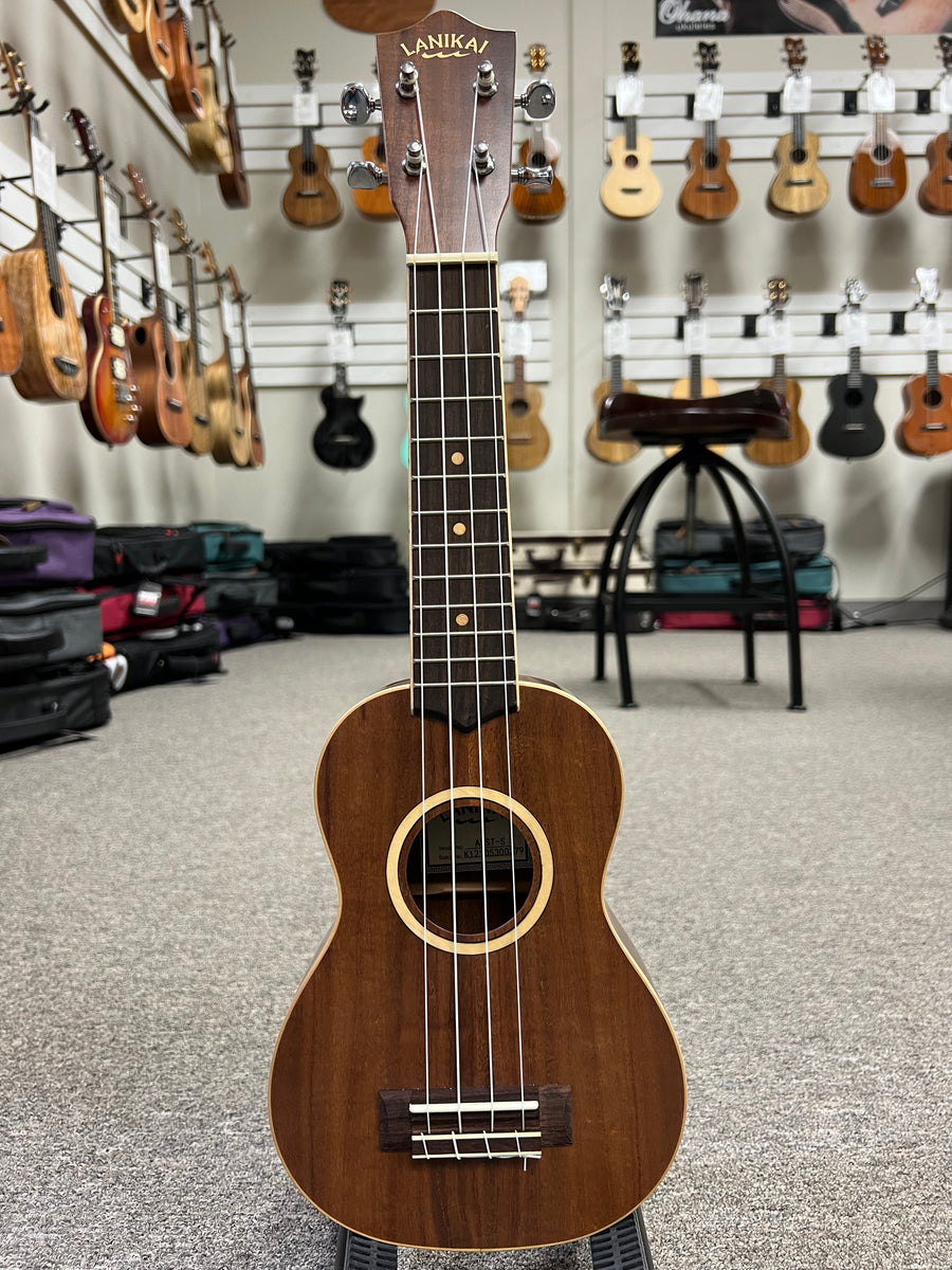 LANIKAI ACST-S Acacia Soprano Ukulele w/Case - Solid Top