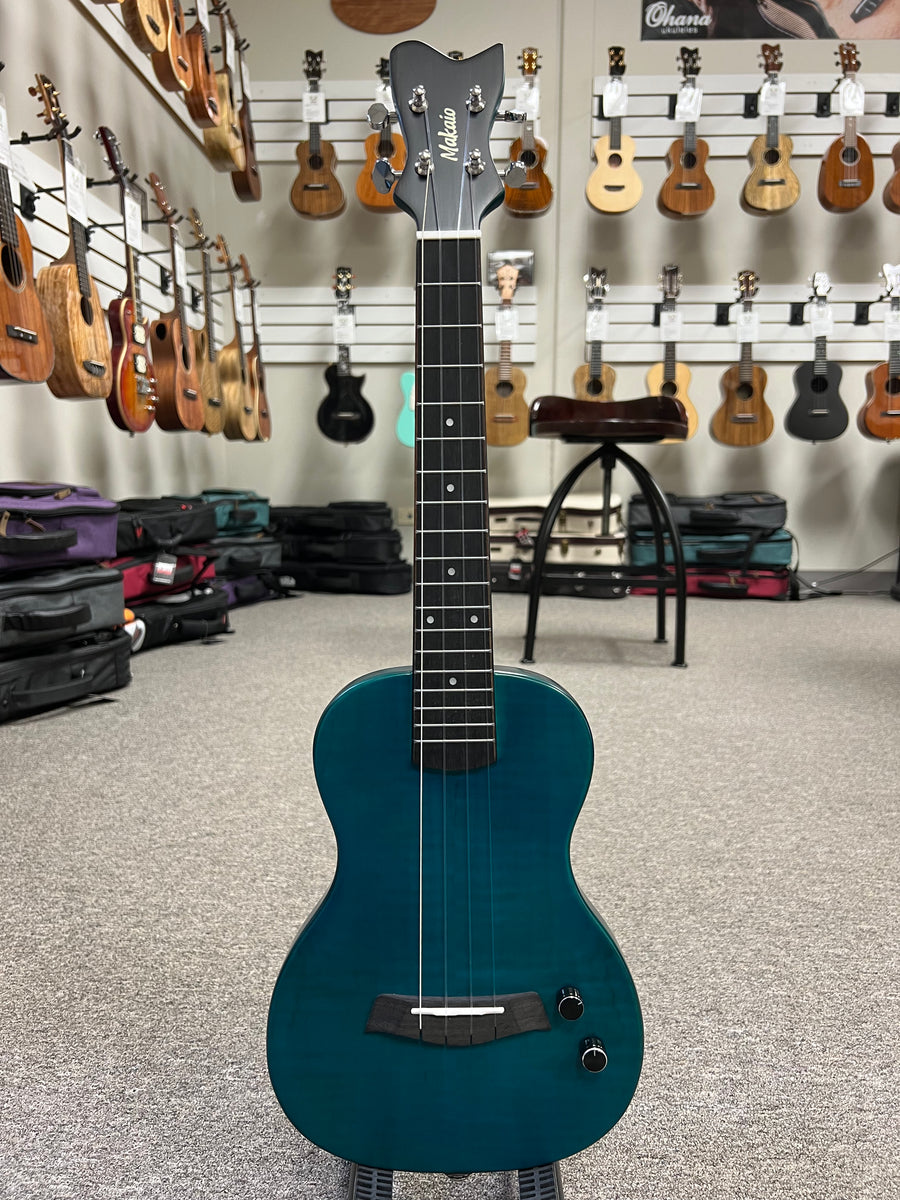 Makaio MSET-30BL Solid Body Electric Tenor Ukulele w/Case