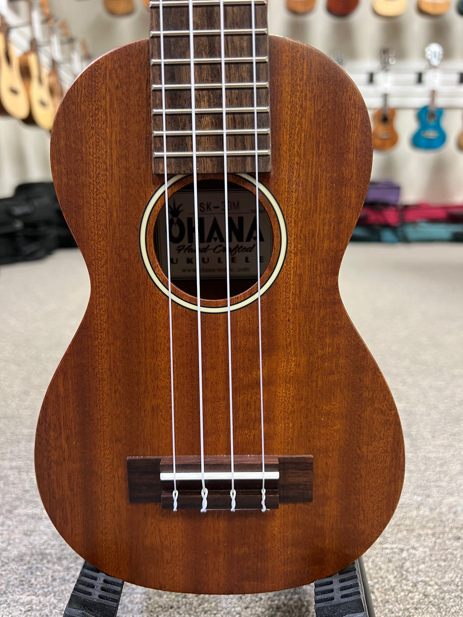 OHANA SK 30M Solid Mahogany Super Soprano Ukulele Soprano Long