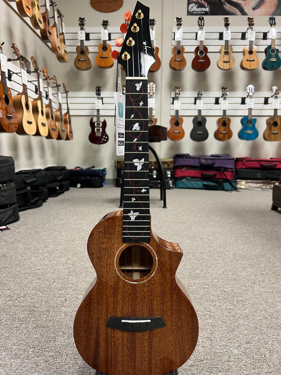 Enya EUT M6 Solid Mahogany Tenor Ukulele w Case Aloha City Ukes
