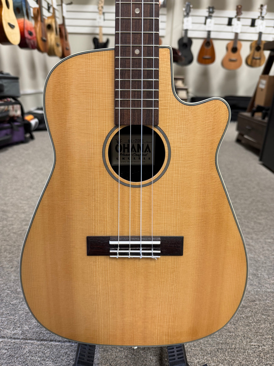 Ohana BK-70RB Baritone Ukulele - Solid Spruce Top/Composite Round Back