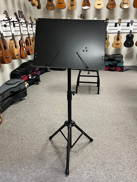 Tripod Orchestral Music Stand Black - Heavy Duty Music Stand - Aloha City Ukes