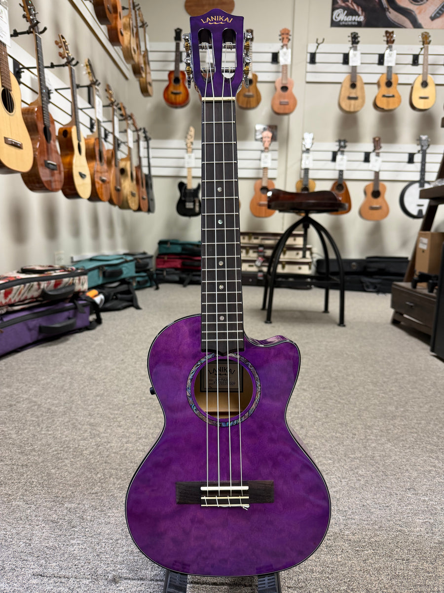 LANIKAI QM-PUCET Quilted Maple Electric Tenor Ukulele