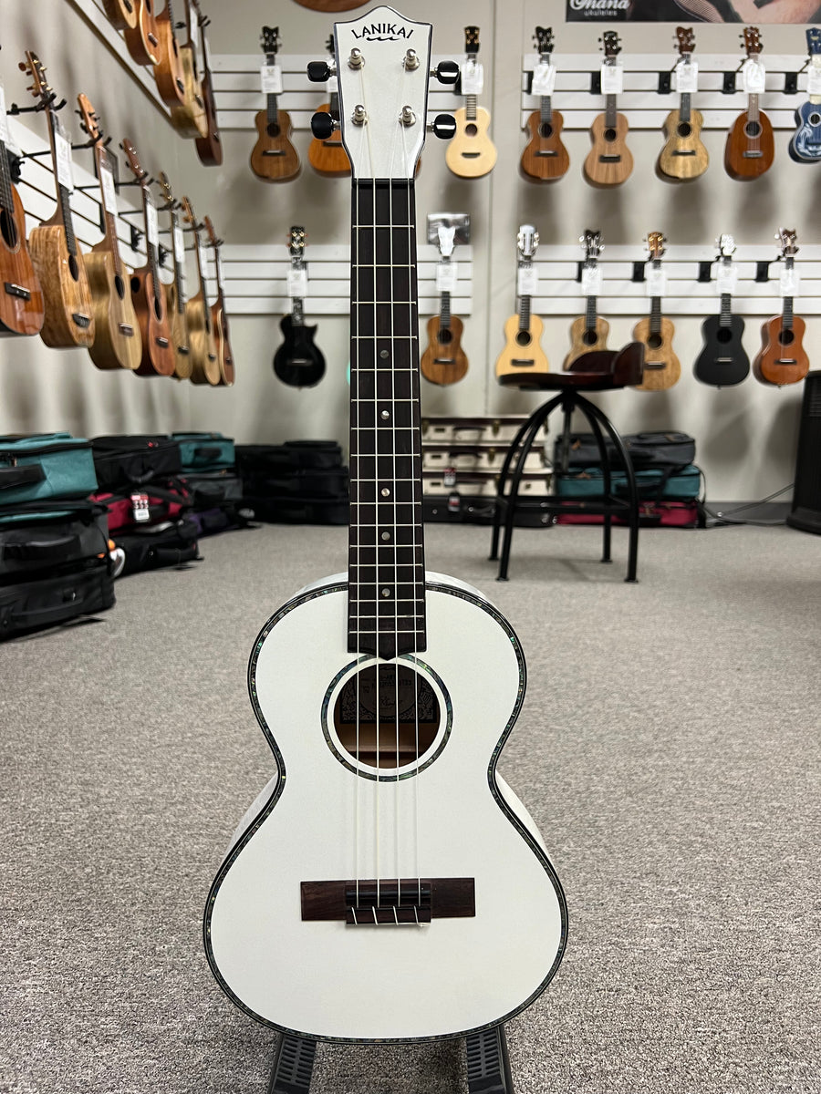 Lanikai JMS-AWT2 Julia Michaels Signature Tenor Ukulele w/Case - White Pearl