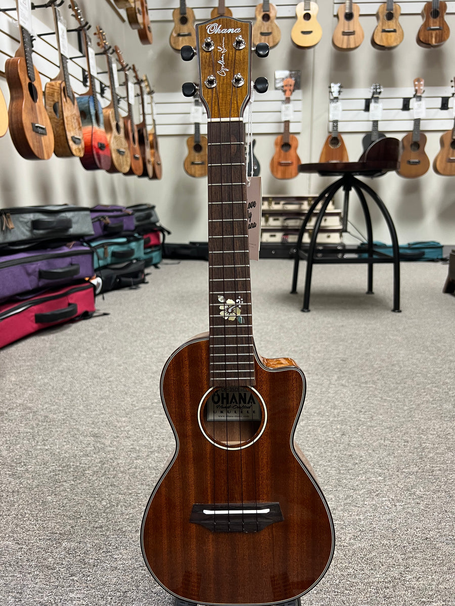 OHANA（感謝）/3 Ohana CK-35CG-CL Cynthia Lin Solid Mahogany Concert Ukulele