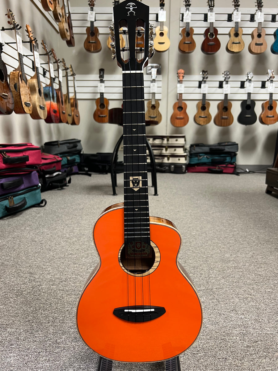 aNueNue LOUT Orange Lion Solid Cedar/Koa Tenor Ukulele w/Case