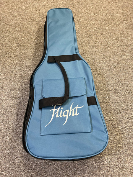 Flight Electric Mini Bass Ukulele w/Case - Transparent Blue TBL - Rock Series - Aloha City Ukes