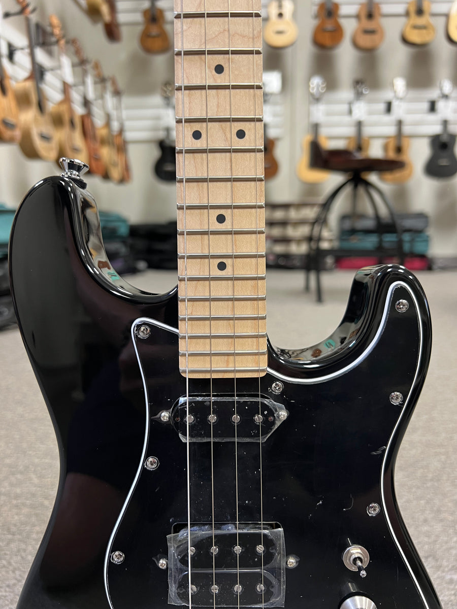 Risa Tenor ST Strat Style Black Steel String Electric