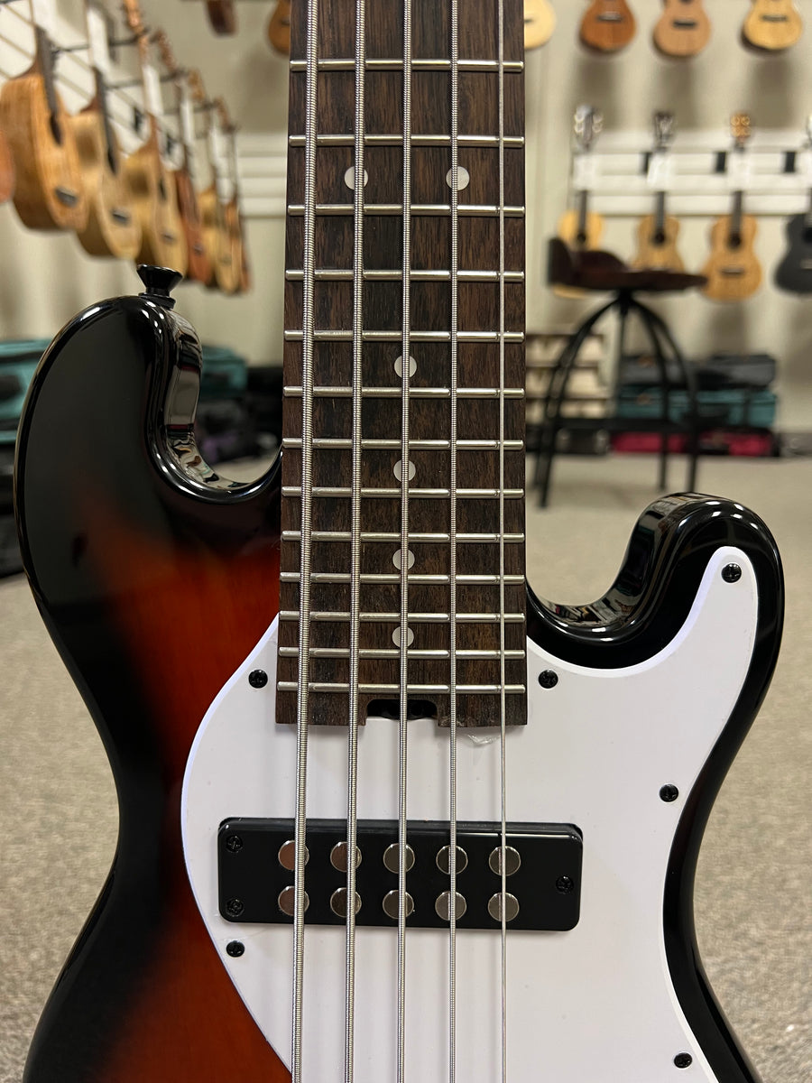 KALA 5 String Solid Body Tobacco Burst Electric U-Bass w/Case