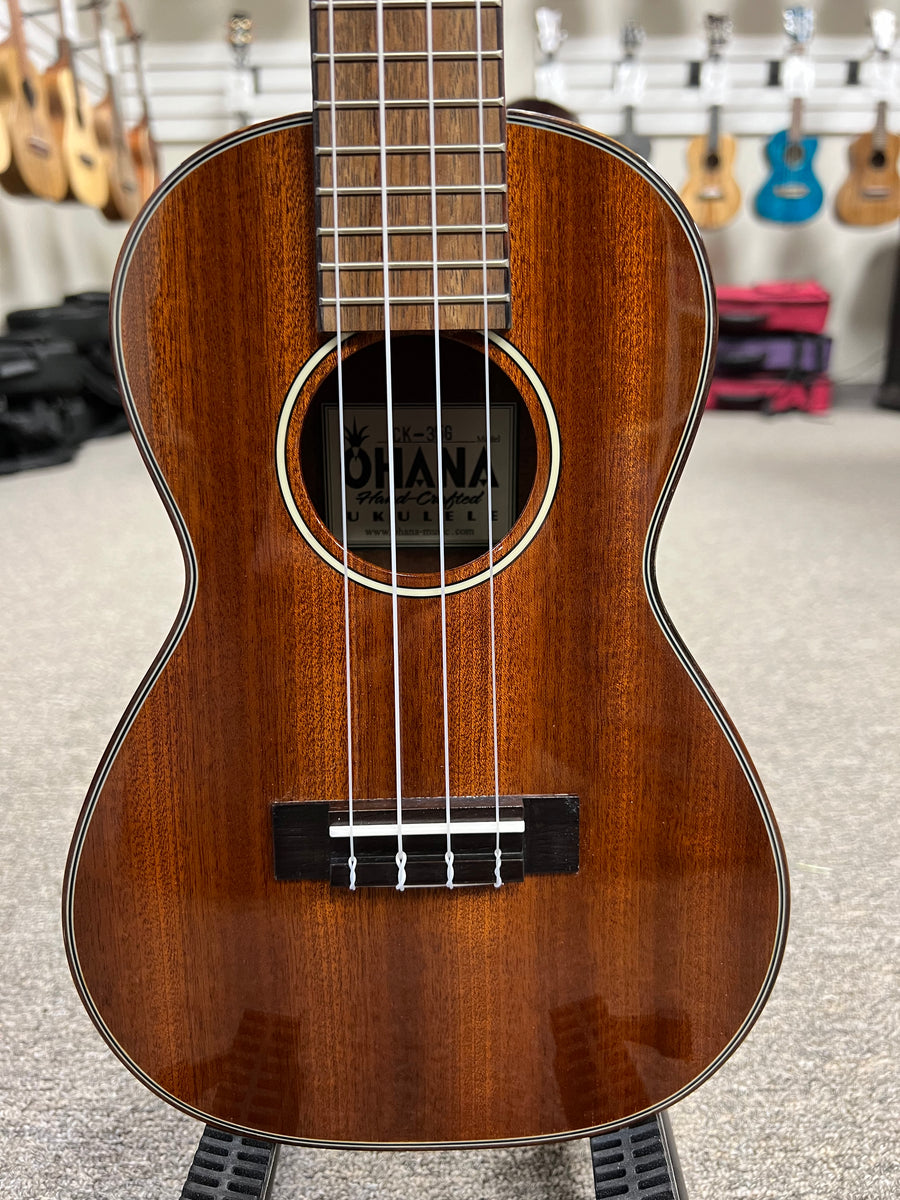 Ohana CK 35G Solid Mahogany Concert Ukulele Aloha City Ukes