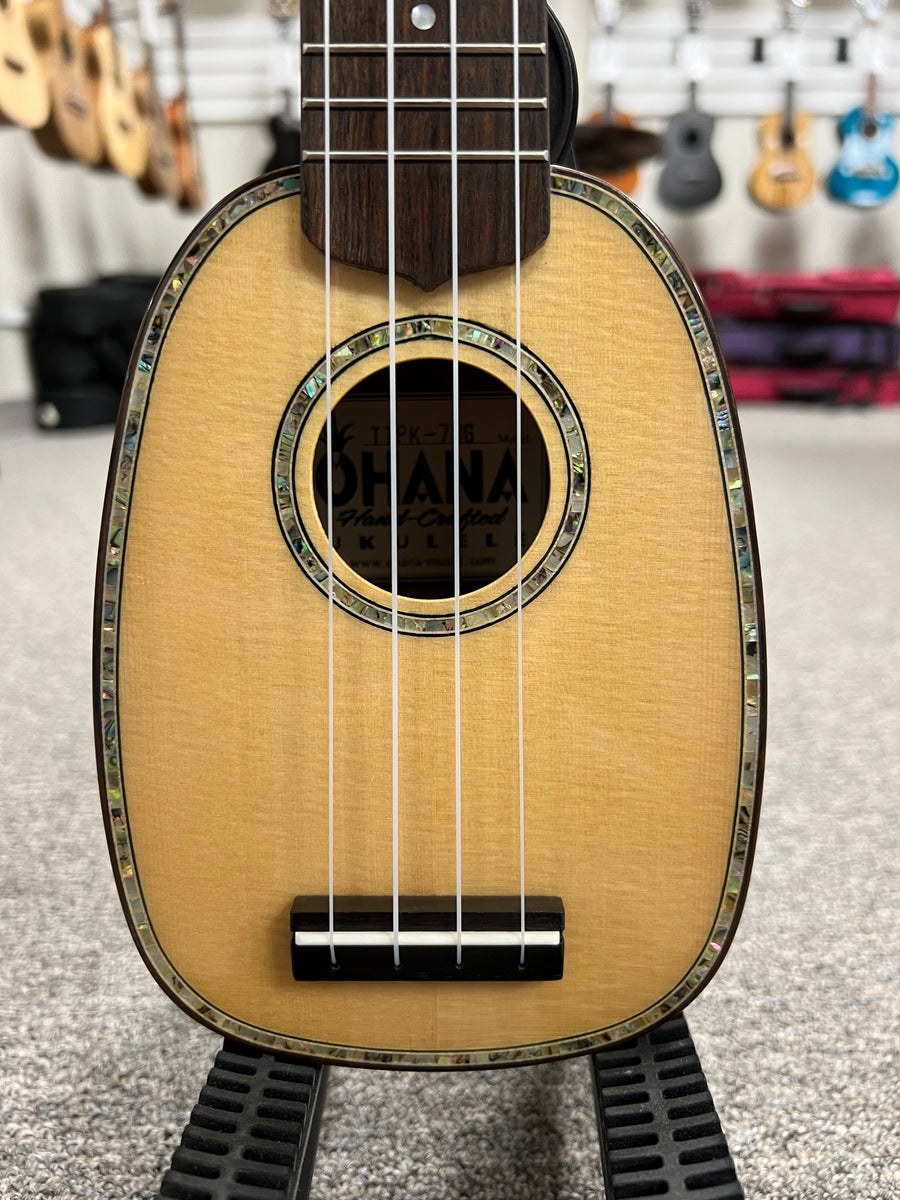 OHANA TTPK-70G Sopranissimo Pineapple Ukulele - Solid Spruce/Solid OHANA TTPK-70G Sopranissimo Pineapple Ukulele - Solid Spruce/Solid