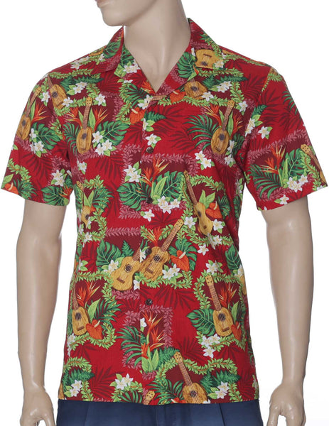 Men's Hawaiian Shirt - Ukulele Tradition Aloha Shirt - Aloha City Ukes