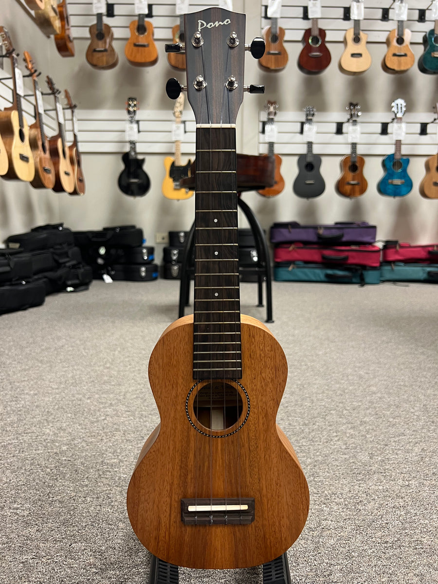 Pono MS Solid Mahogany Soprano Ukulele - Aloha City Ukes