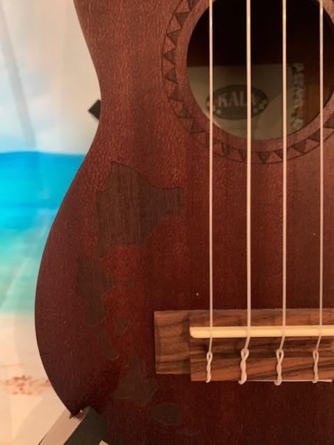 KALA KA-15S-H1 Soprano Ukulele w/Hawaiian Islands Etching