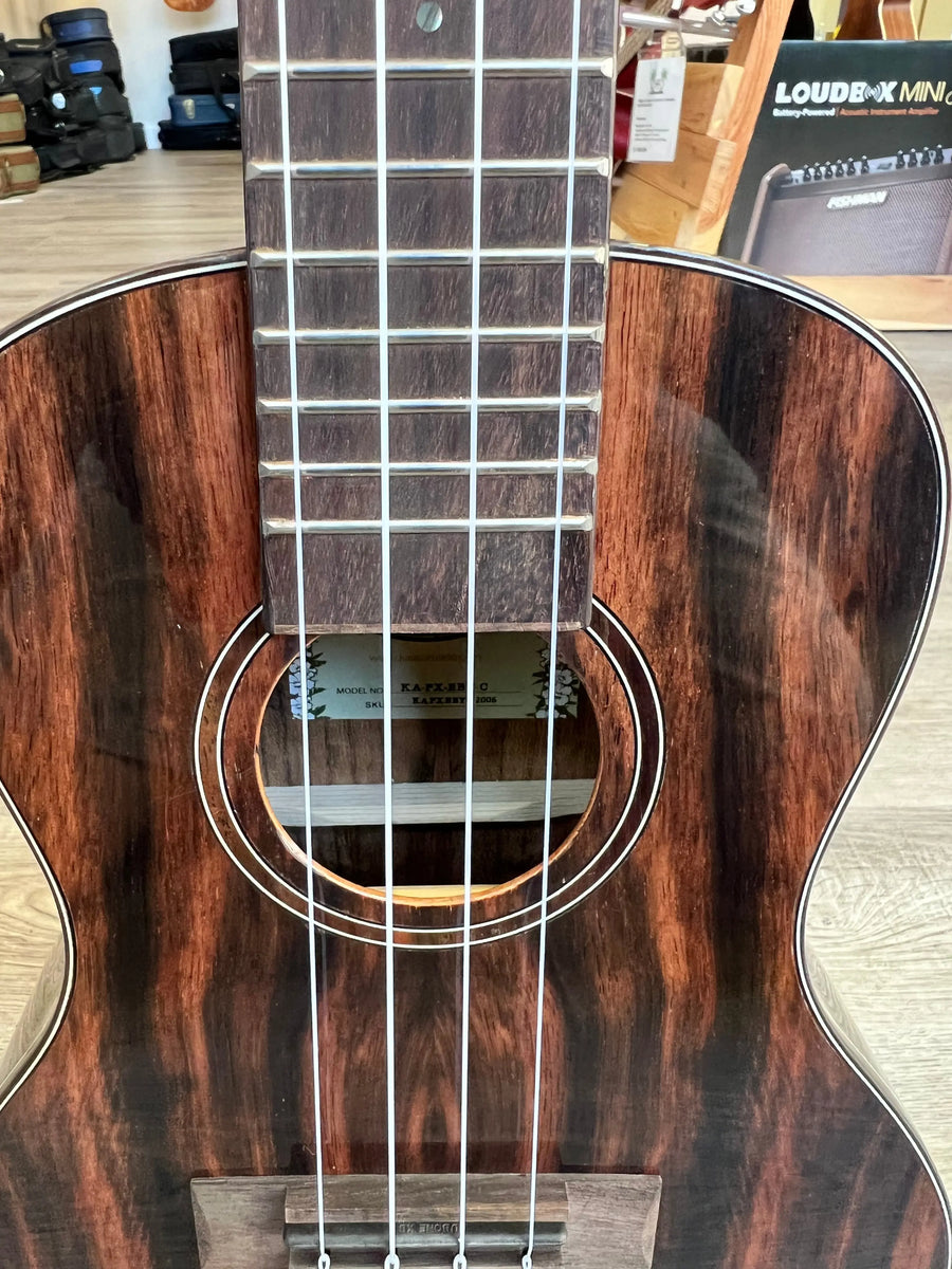 KALA KA-PX-EBY-C Premier Exotic Ebony Concert Ukulele - Gloss - KA-PX-EBY-C