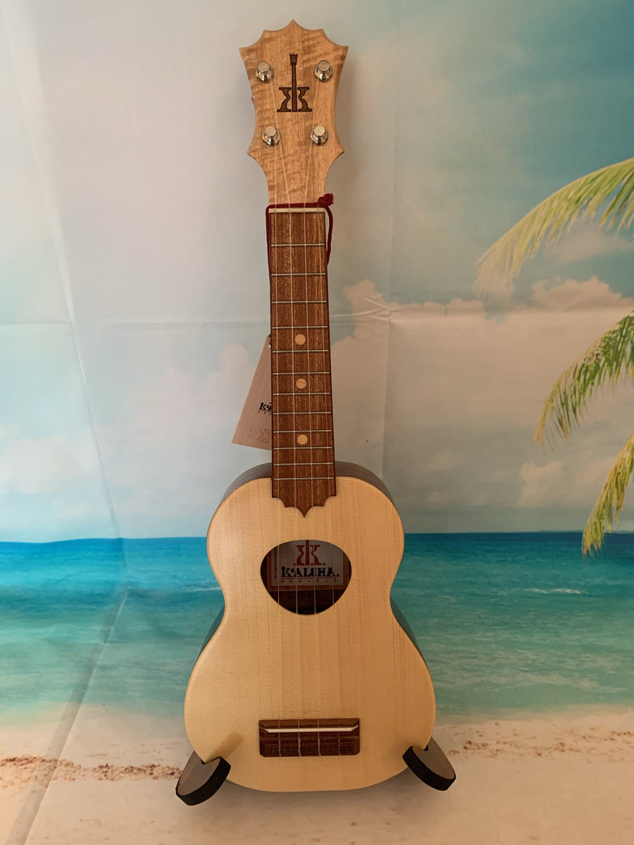 KoAloha KSO-10S Opio Soprano Ukulele - Solid Acacia/Solid Spruce Top -  KSO-10S w/Case