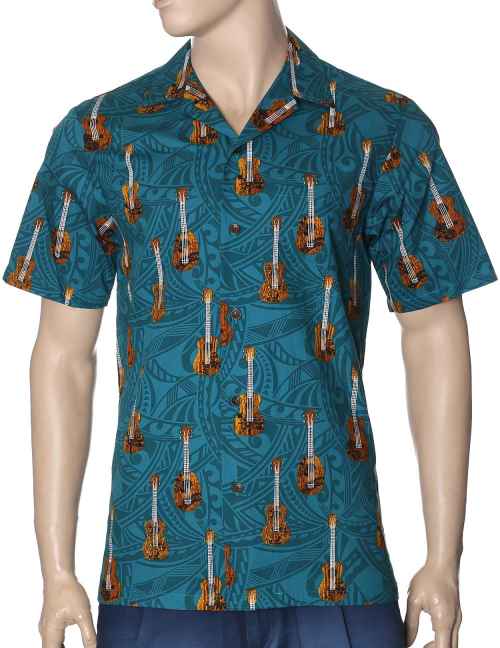 Ukulele Yellow Hawaiian Shirt