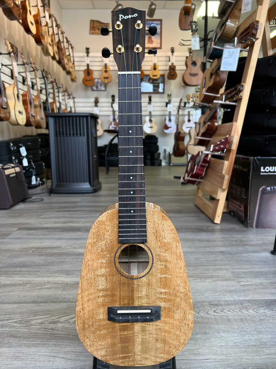 PONO MGCDP Solid Mango Pineapple Deluxe Concert Ukulele - Aloha