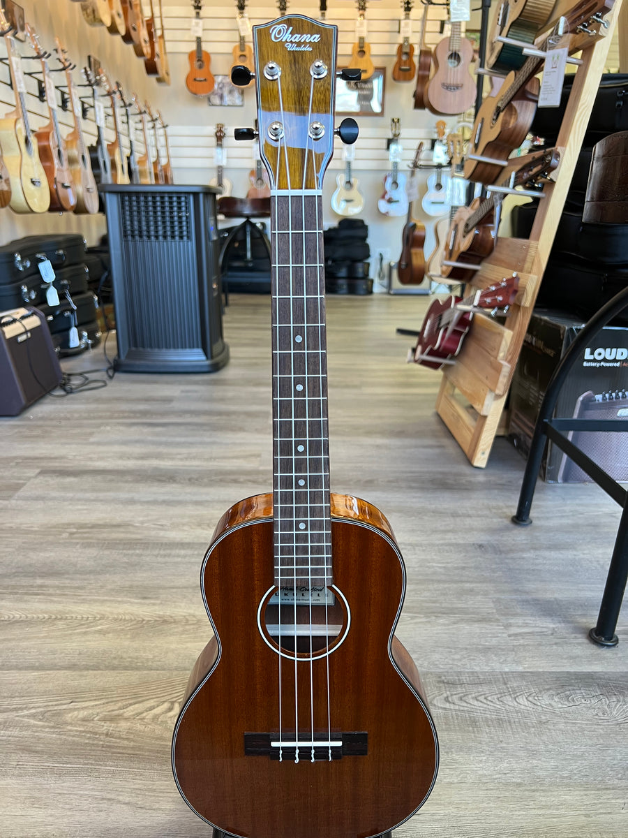 Ohana TK35G Solid Mahogany Tenor Ukulele Gloss Aloha City Ukes