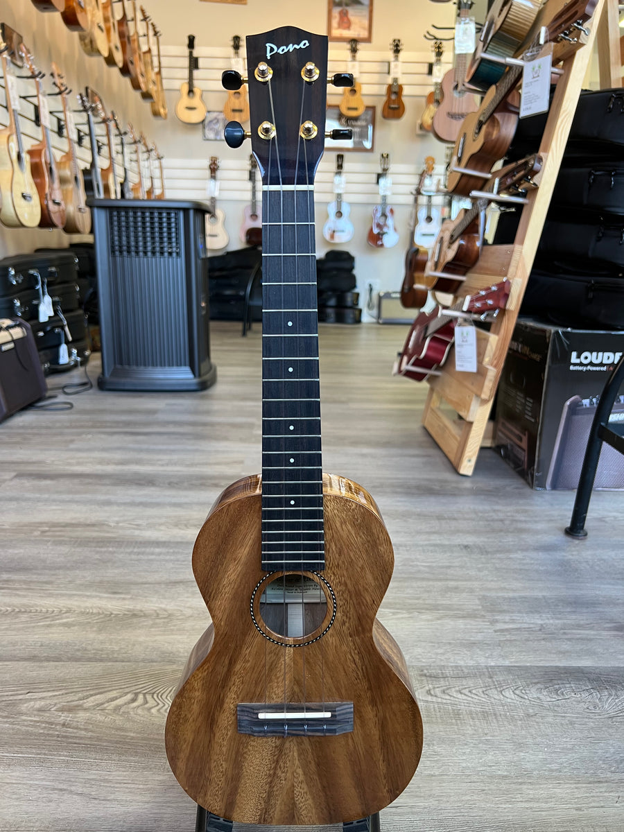 Pono ACD Solid Acacia Concert Deluxe Ukulele - Aloha City Ukes