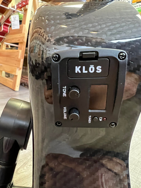Klos Deluxe Full Carbon Fiber Tenor Electric Ukulele w/Case - Travel Uke - Aloha City Ukes