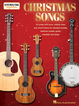 Christmas Song Book for Ukulele/Baritone/Guitar/Mandolin/Banjo - Easy Tabl