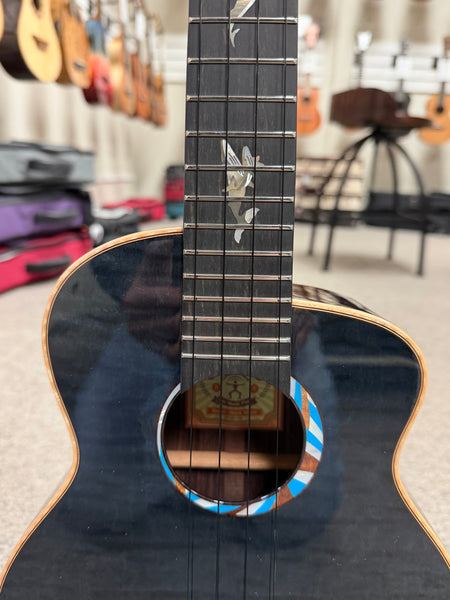aNueNue Black Whale Solid Cedar/Maple/Rosewood Tenor Ukulele w/Case