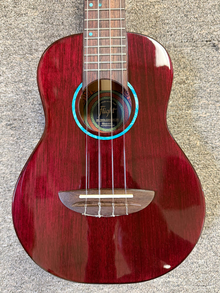 Flight TPP Solid Mahogany Iris Tinta Concert Ukulele w/Case - Transparent Purple