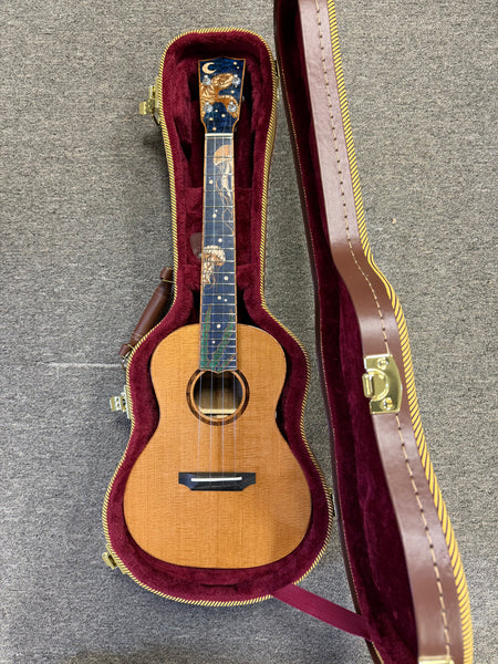 Coast Ukulele Custom Solid AAA Torrefied Spruce/Mango Tenor Ukulele w/Case #110