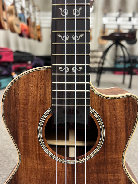 KALA KA-SA-TE-C Solid Acacia Electric Tenor Ukulele w/Cutaway