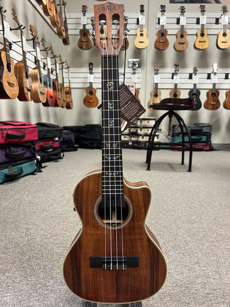 KALA KA-SA-TE-C Solid Acacia Electric Tenor Ukulele w/Cutaway