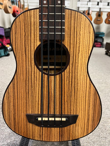 KALA Zebrawood U-Bass -  Kala Ubass Zebrawood Acoustic/Electric w/Case