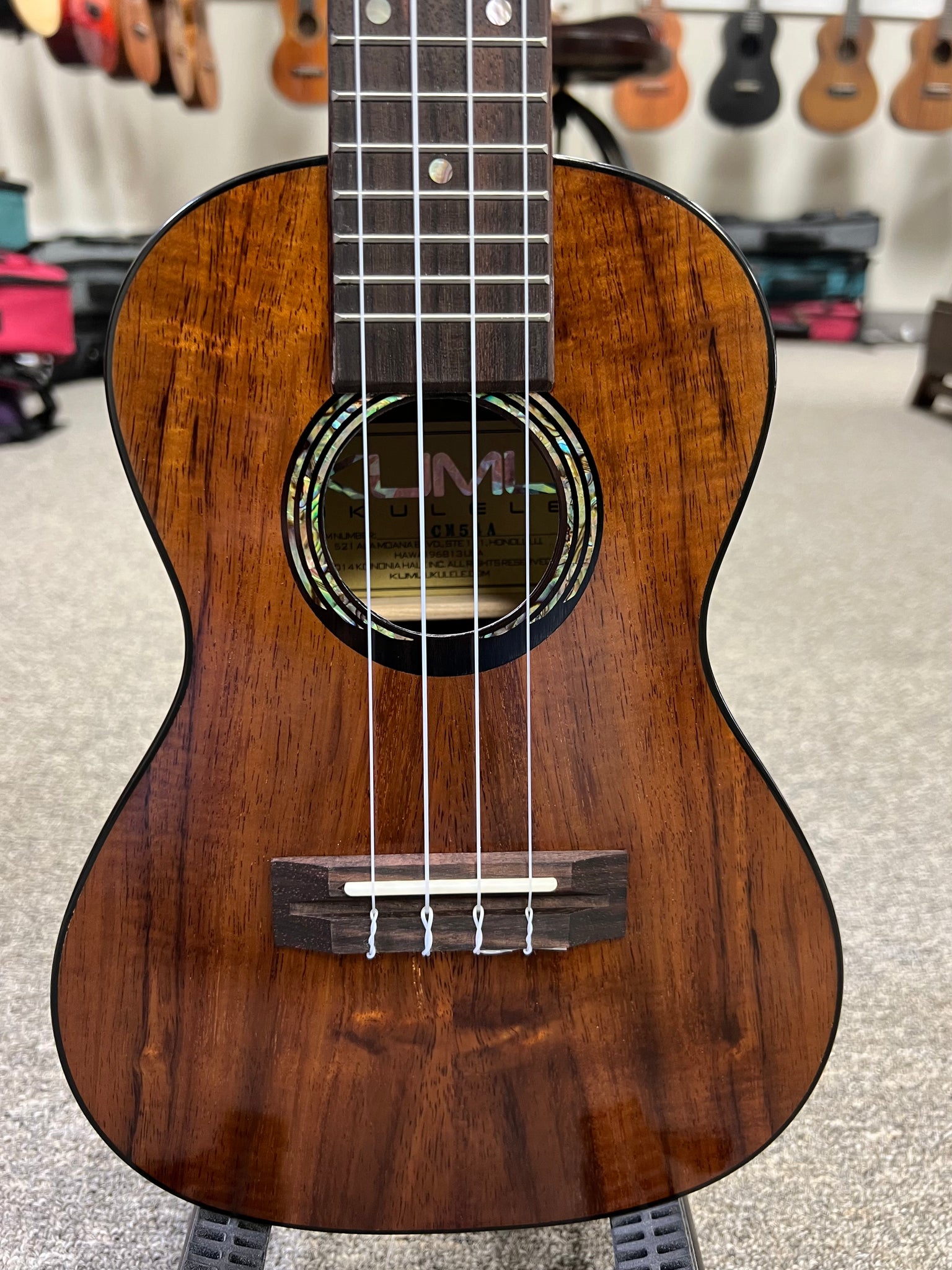 KUMU CM-54A Koa Concert Ukulele - Matte Finish