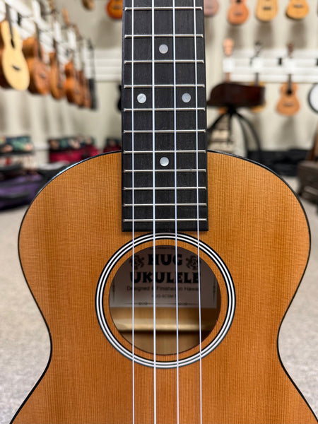 HUG SCSM-T Solid Cedar/Spalted Maple Tenor Ukulele
