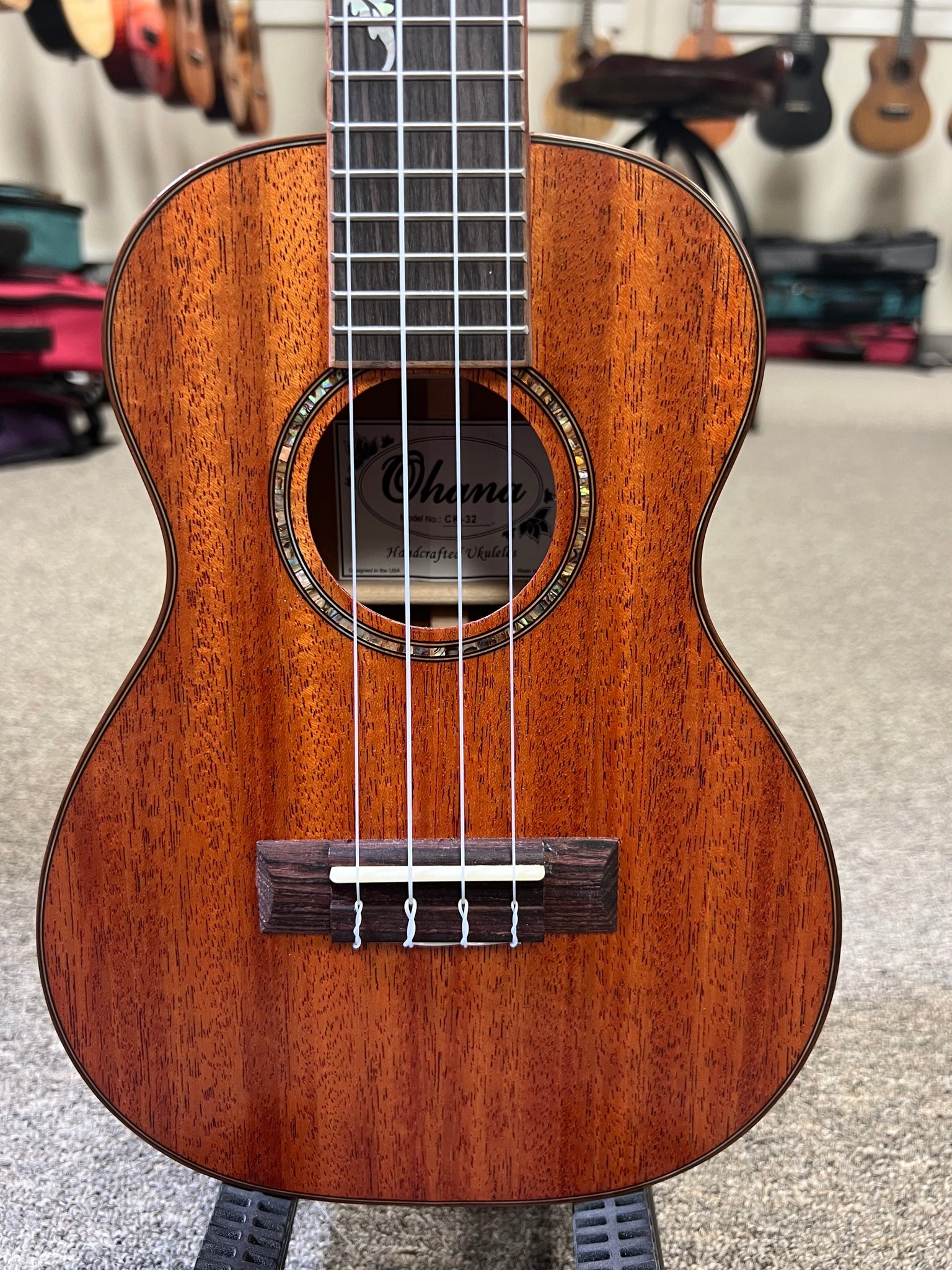 Ohana CK-32 Solid Mahogany Concert Ukulele - Limited Edition