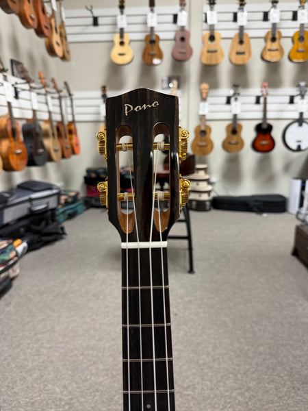 PONO ULN4-4 Nylon String Solid Cedar/Rosewood Large Body Baritone Ukulele w/Case