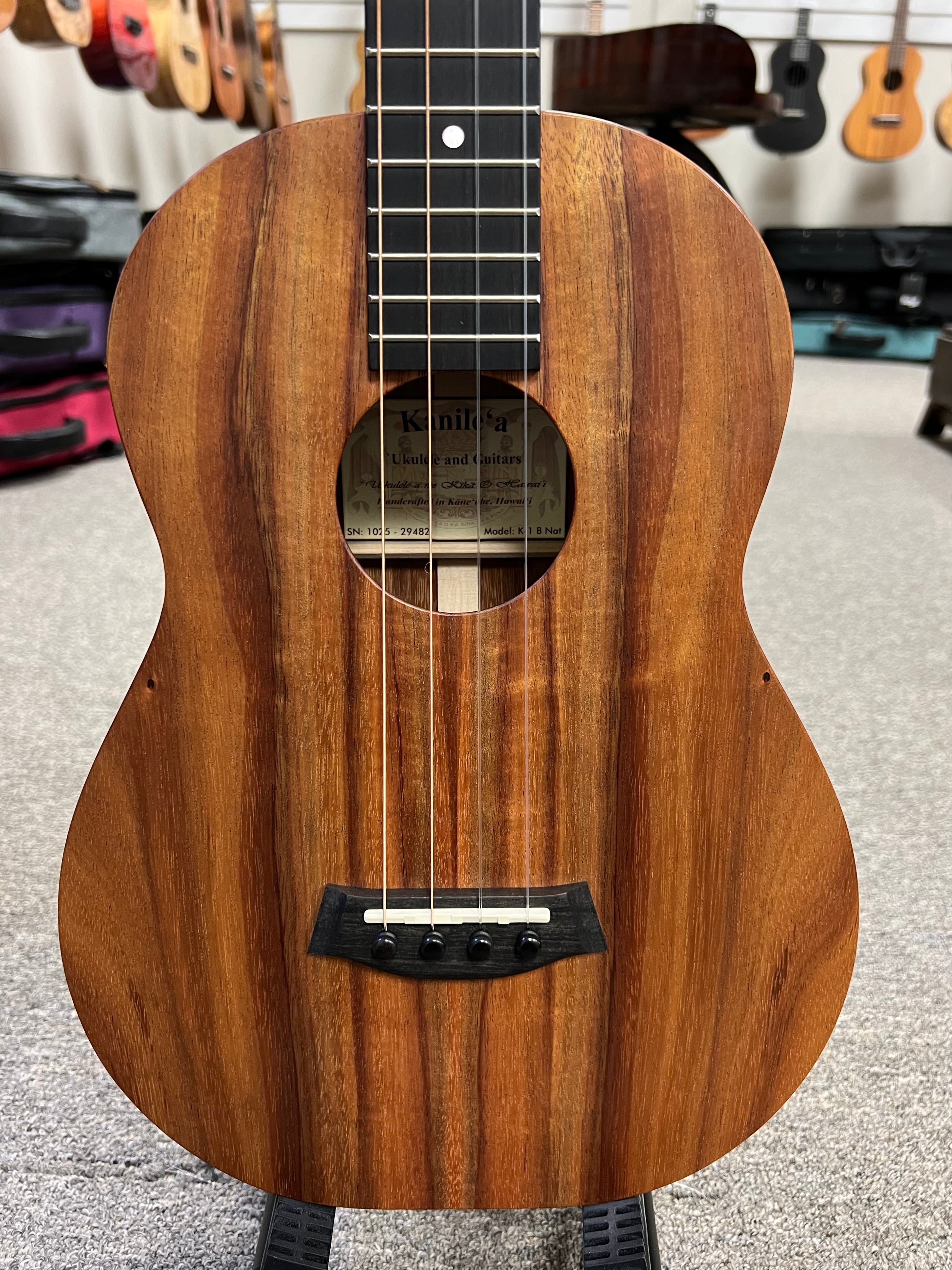 Kanile'a K1-B Solid Koa Baritone Ukulele w/Case - Natural Finish Kanile'a K1-B Solid Koa Baritone Ukulele w/Case - Natural Finish