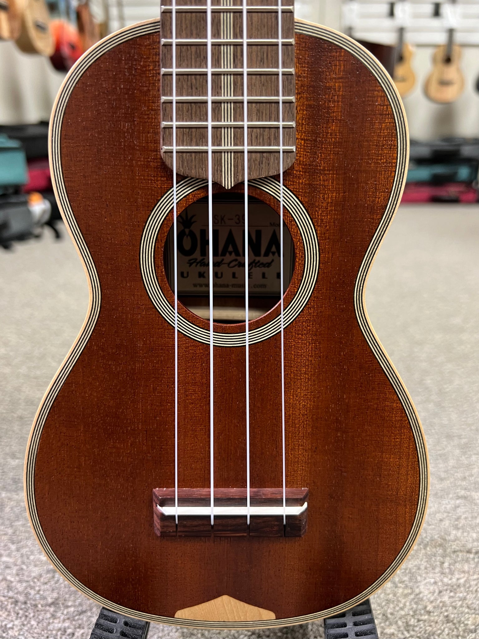 OHANA SK-39 Solid Mahogany Soprano Ukulele